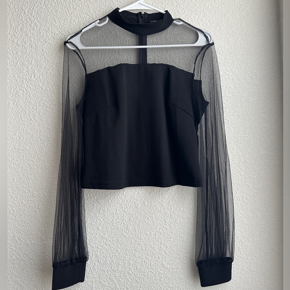 SHEIN COLOR BLOCK MESH TOP